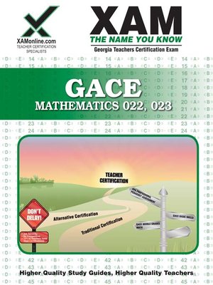 cover image of GACE Mathematics 022, 023